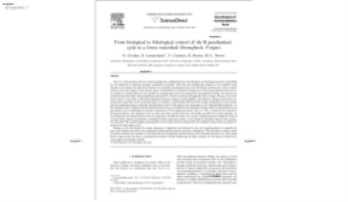 From biological to lithological control of the B geochemical cycle in a forest watershed (Strengbach, Vosges)